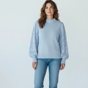 & Isla Light Blue Women's Sweater